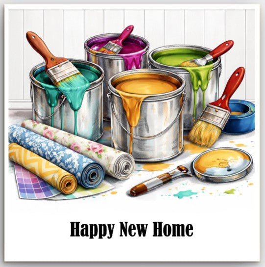 Greeting Card - New Home Paint Pots | Basically Paper | Greeting Cards | Thirty 16 Williamstown