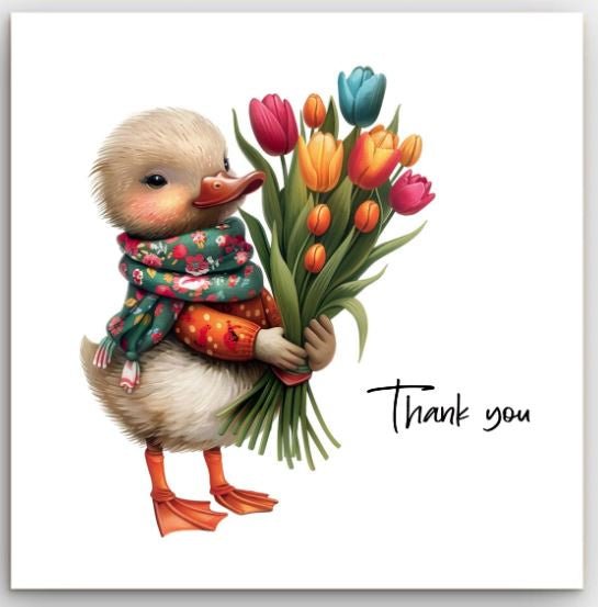 Greeting Card - Thank You Duck | Basically Paper | Greeting Cards | Thirty 16 Williamstown