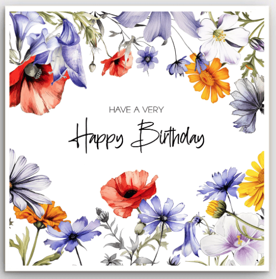 Greeting Card - Wildflowers (Happy Birthday) | Basically Paper | Greeting Cards | Thirty 16 Williamstown