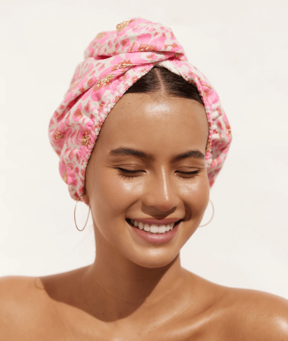 Hair Towel Wrap Riva - Animal Floral | Louvelle | Hair Wraps | Thirty 16 Williamstown