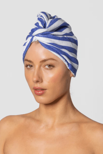 Hair Towel Wrap - Riva Fontelina Stripe | Louvelle | Hair Wraps | Thirty 16 Williamstown