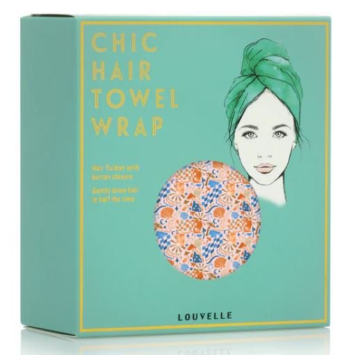 Hair Towel Wrap - Riva Yacht Vibes | Louvelle | Hair Wraps | Thirty 16 Williamstown