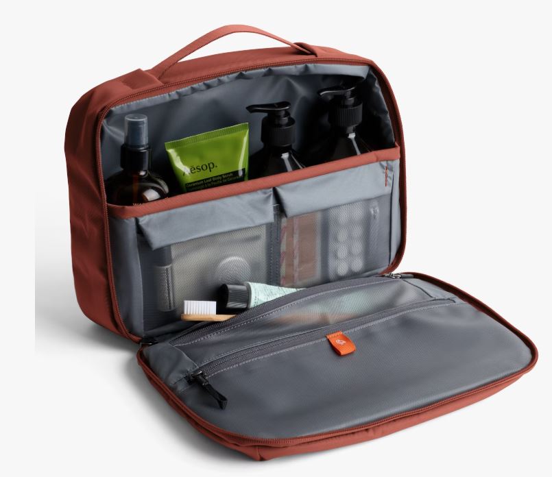 Hanging Toiletry Kit Plus 8L - Clay | Bellroy | Men's Grooming & Toiletry Bags | Thirty 16 Williamstown