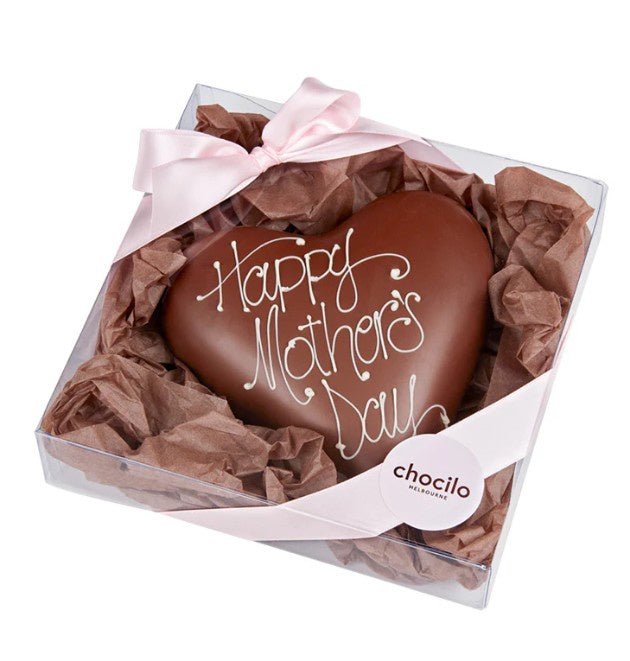 “Happy Mother's Day” Heart in Milk Chocolate Gift Box - 90g | Chocilo | Confectionery | Thirty 16 Williamstown