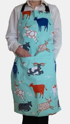 Heavy Drill Apron - Green Cow | All Gifts Australia | Aprons, Mitts & Tea Towels | Thirty 16 Williamstown