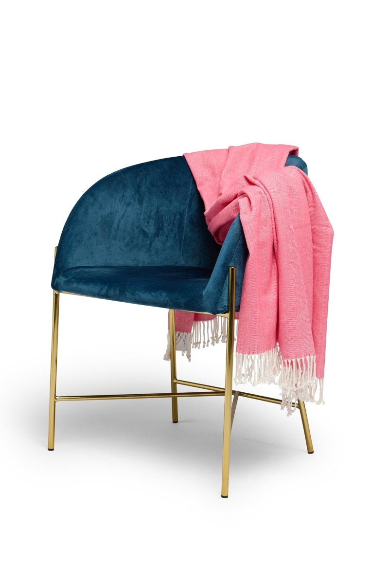 Herringbone Throw - Coral Island | Alashan Cashmere | Throws & Rugs | Thirty 16 Williamstown