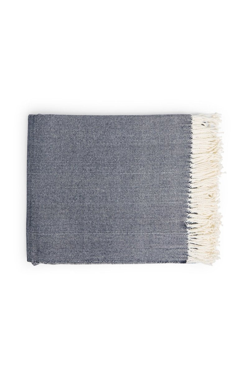 Herringbone Throw - Onyx | Alashan Cashmere | Throws & Rugs | Thirty 16 Williamstown