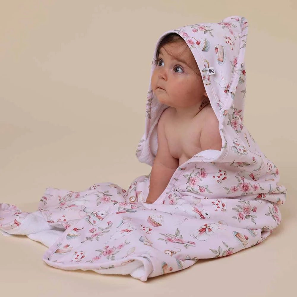 Hooded Towel - Alice's Tea Party | Snuggle Hunny | Bath Time | Thirty 16 Williamstown