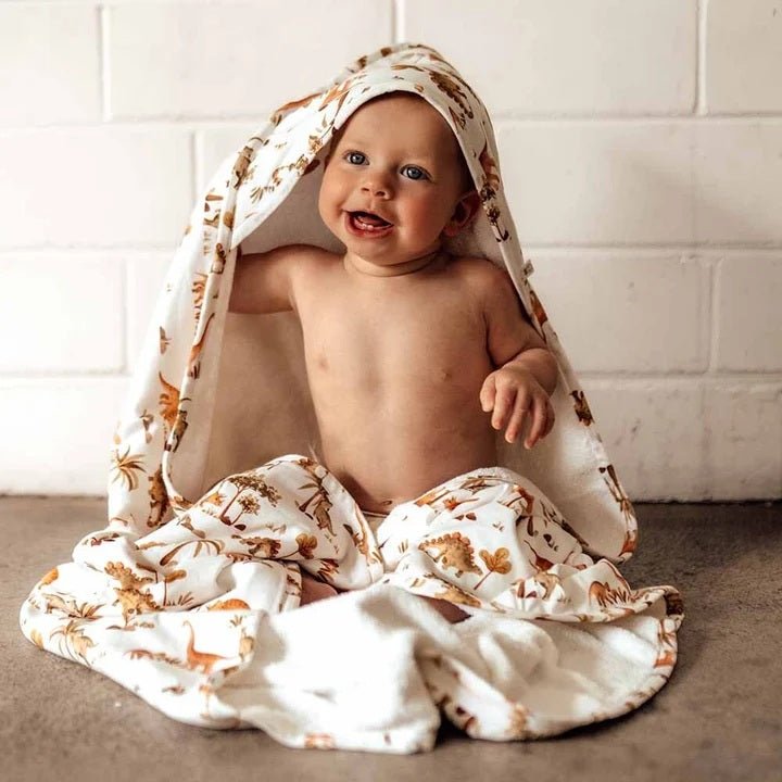 Hooded Towel - Dino | Snuggle Hunny | Bath Time | Thirty 16 Williamstown