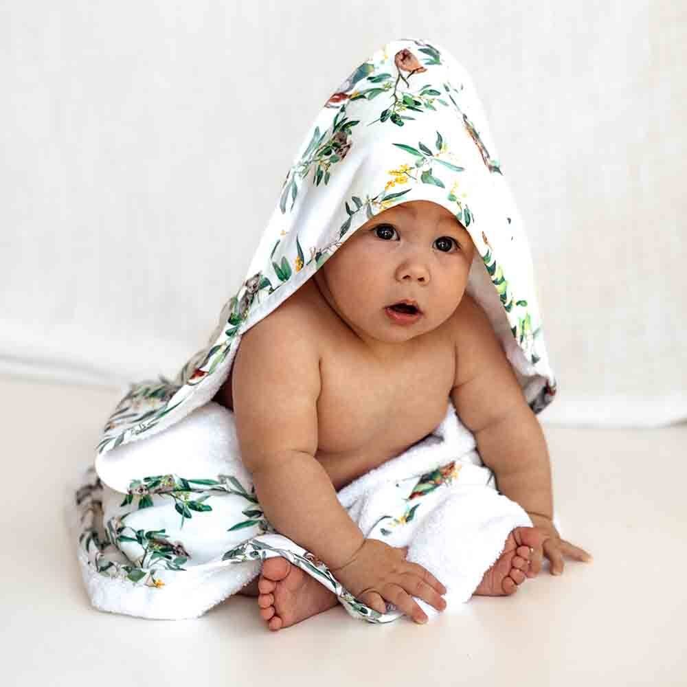 Hooded Towel - Eucalypt | Snuggle Hunny | Bath Time | Thirty 16 Williamstown
