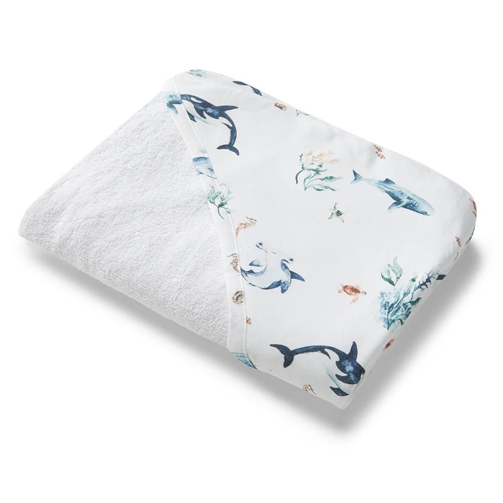 Hooded Towel - Ocean | Snuggle Hunny | Bath Time | Thirty 16 Williamstown