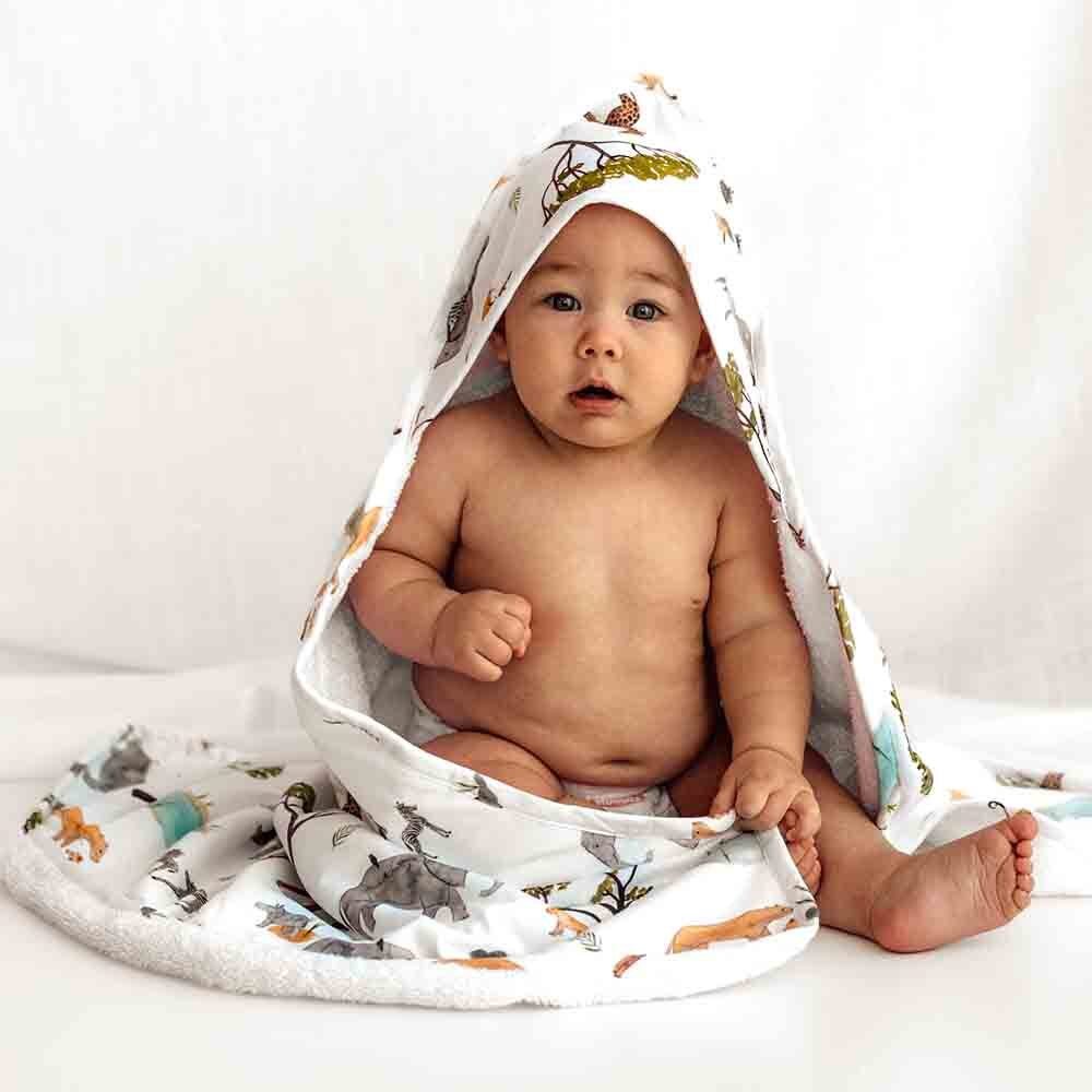 Hooded Towel - Safari | Snuggle Hunny | Bath Time | Thirty 16 Williamstown