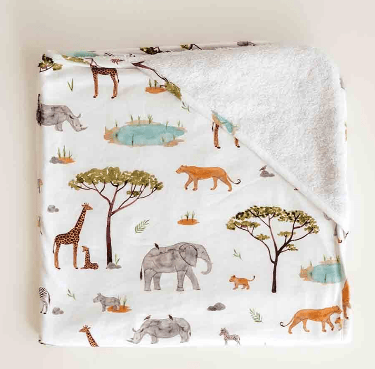 Hooded Towel - Safari | Snuggle Hunny | Bath Time | Thirty 16 Williamstown