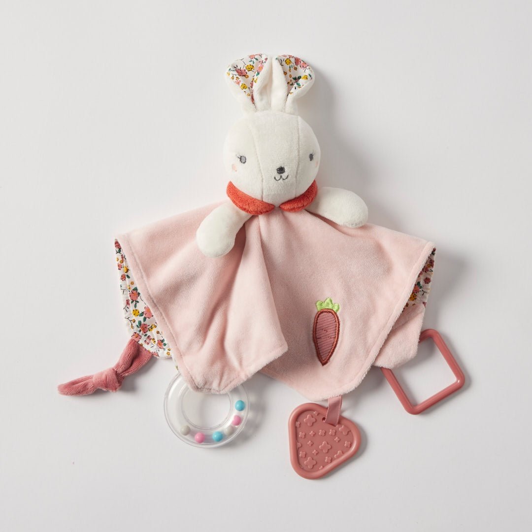Hugglies Bunny Rattle Comforter | Jiggle &amp; Giggle | Comforters, Teethers &amp; Rattles | Thirty 16 Williamstown