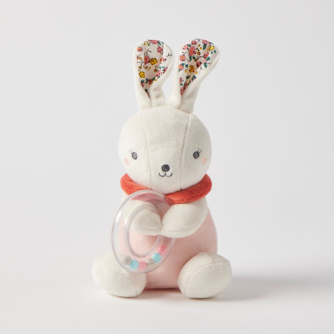 Hugglies Bunny with Rattle | Jiggle &amp; Giggle | Comforters, Teethers &amp; Rattles | Thirty 16 Williamstown
