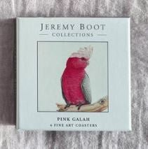 Jeremy Boot Coasters (set of 4) - Galah | Jeremy Boot Collections | Kitchen Accessories | Thirty 16 Williamstown