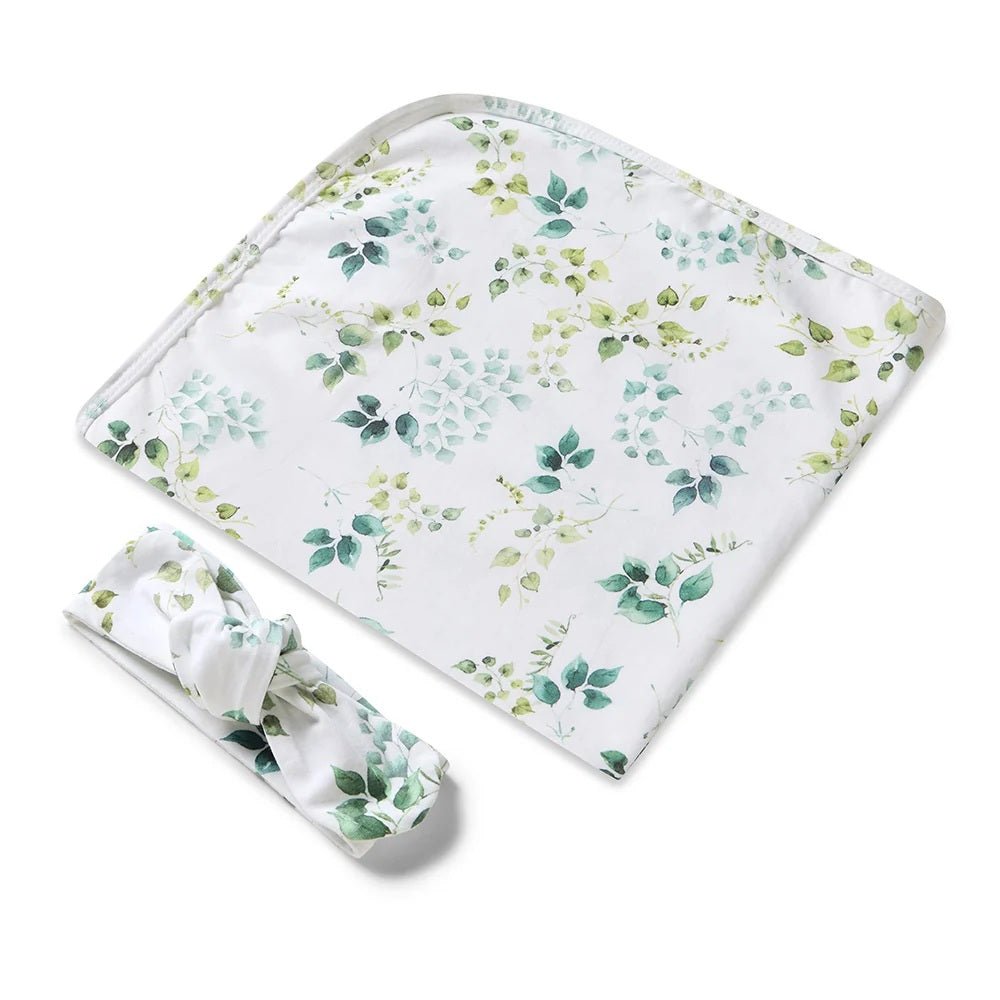 Jersey Wrap & Topknot Set - Eden | Snuggle Hunny | Bedding, Blankets & Swaddles | Thirty 16 Williamstown