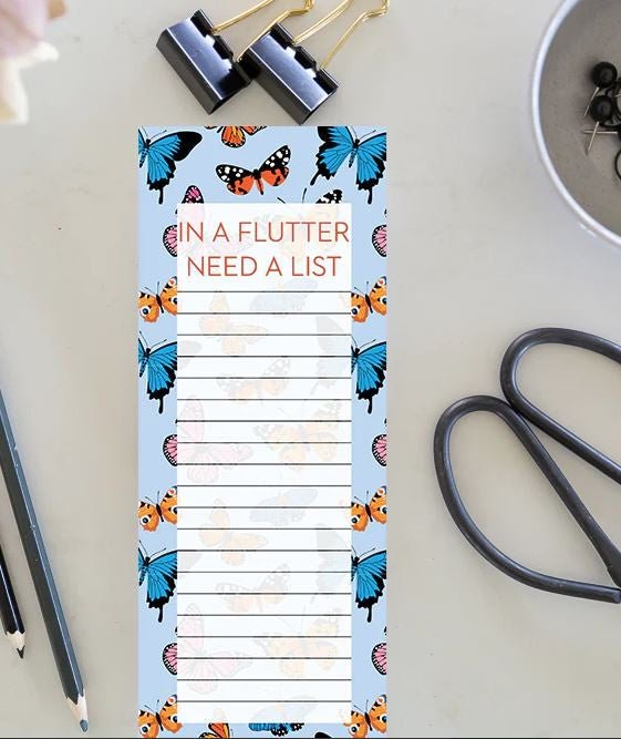 Jotter - Butterfly, In a Flutter Need a List | All Gifts Australia | Stationery | Thirty 16 Williamstown