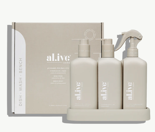 Kitchen Trio - Dish Wash, Hand Wash & Bench Spray | Al.ive Body | At The Sink | Thirty 16 Williamstown