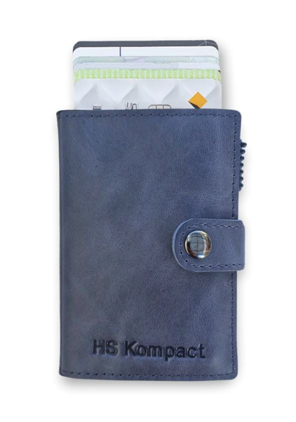 Kompact Premium Leather RFID - Colbalt/Navy