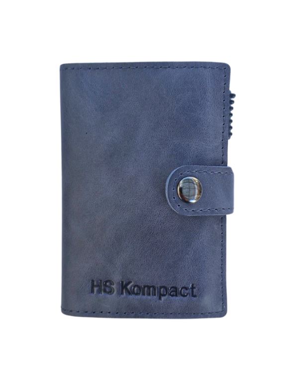 Kompact Premium Leather RFID - Colbalt/Navy