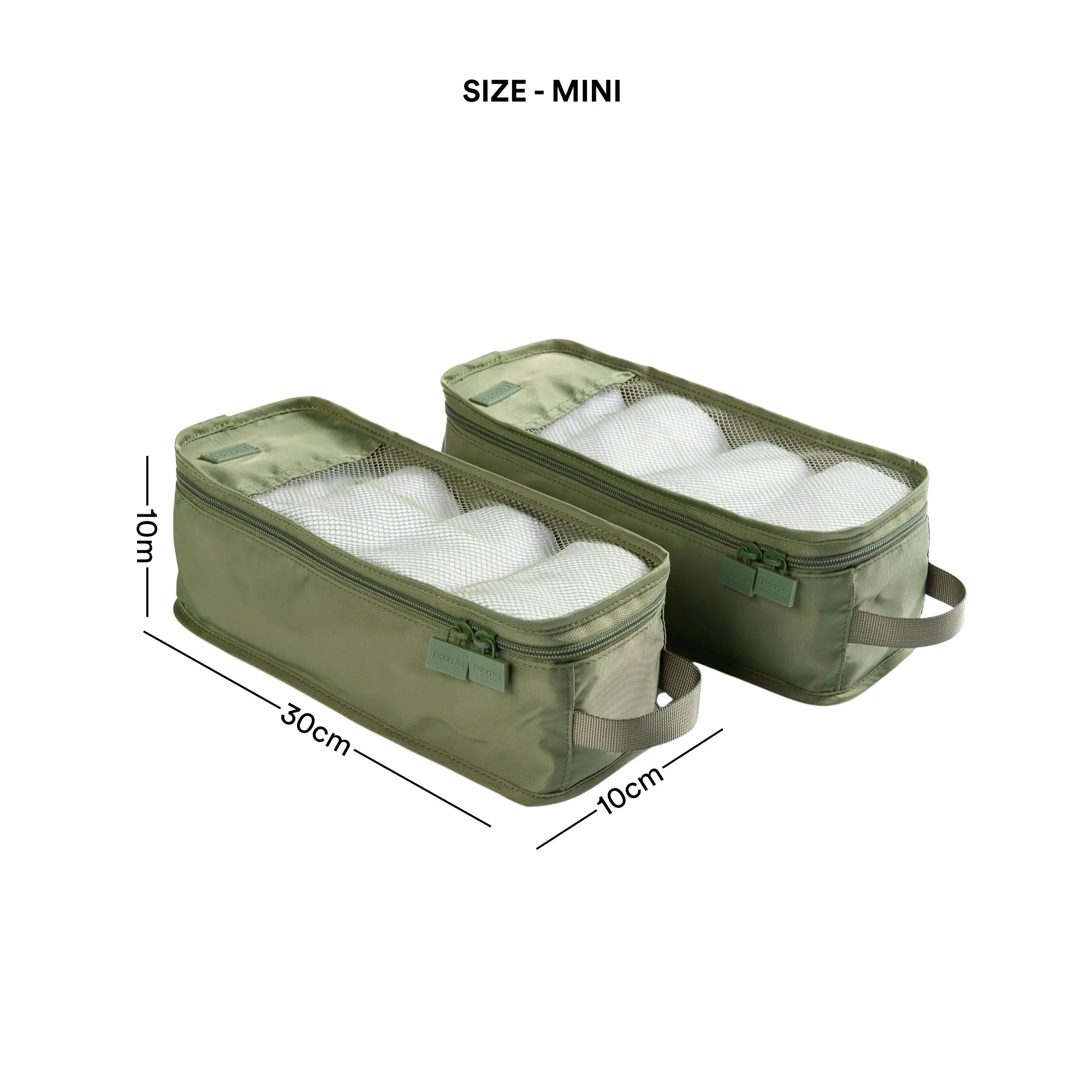 Luggage Organiser Mini 2 Pack - Olive