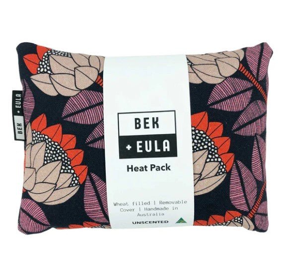 Large Heat Pack - Navy Red Protea | Bek + Eula | Heat Packs, Eye Pillows &amp; Masks | Thirty 16 Williamstown