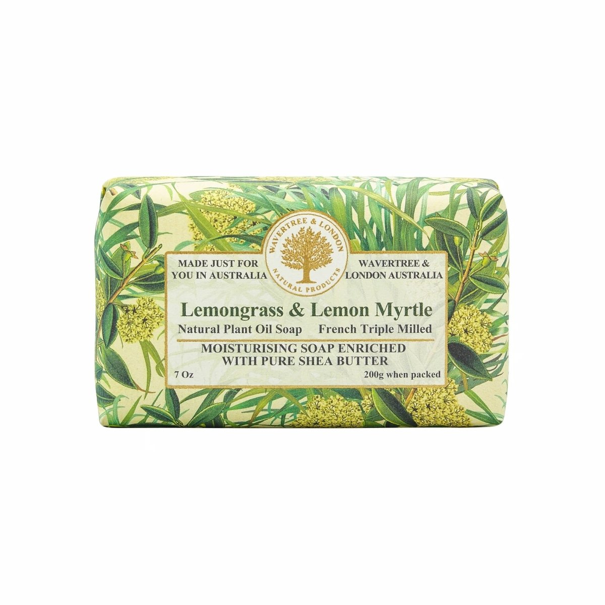Lemongrass & Lemon Myrtle Soap Bar 200g | Wavertree & London | Soaps | Thirty 16 Williamstown