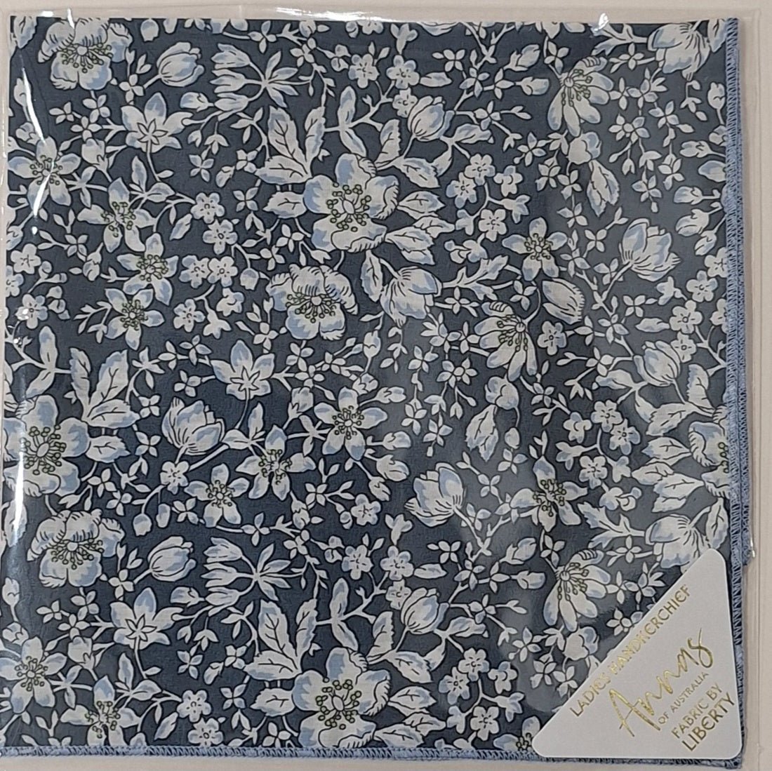 Liberty Print Hankie - Floral Rebellion Denim | Annas of Australia | Hankies | Thirty 16 Williamstown