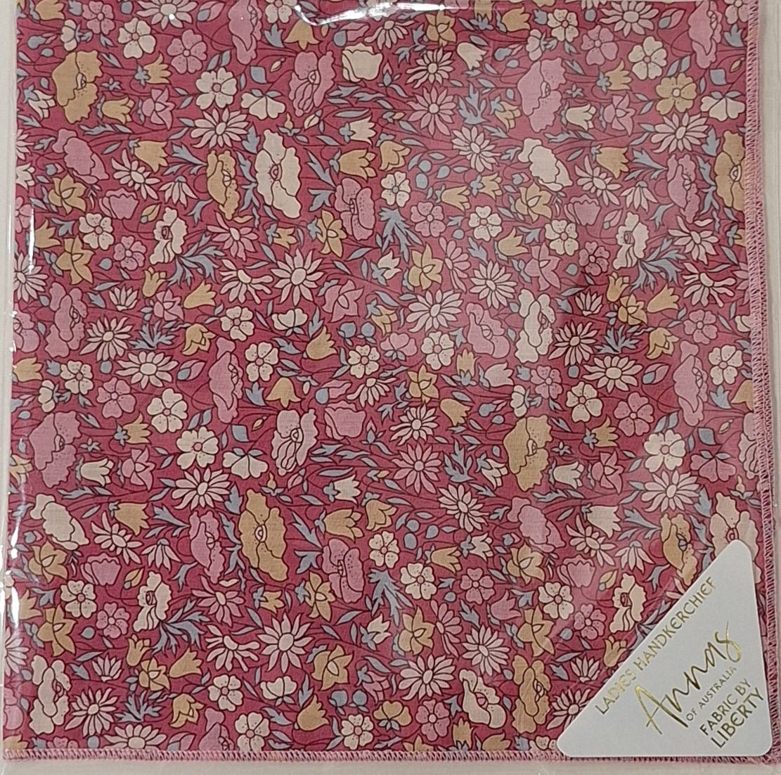 Liberty Print Hankie - Happy Days Pink | Annas of Australia | Hankies | Thirty 16 Williamstown