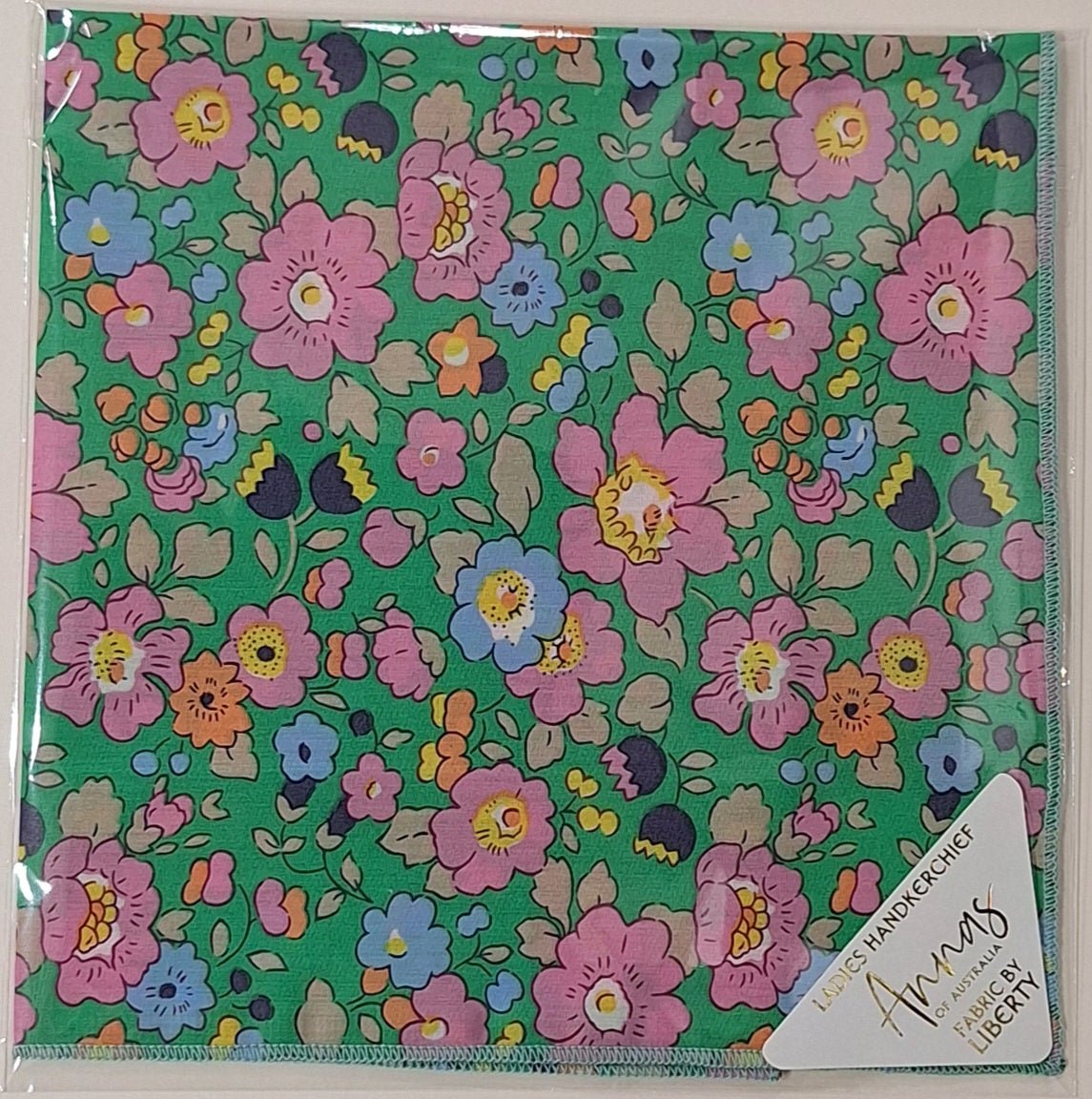 Liberty Print Hankie - Pretty Bright Green | Annas of Australia | Hankies | Thirty 16 Williamstown