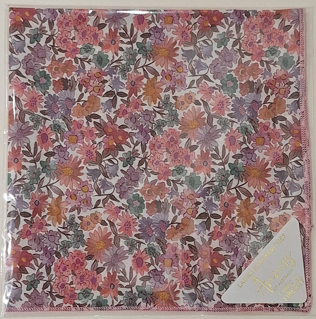 Liberty Print Hankie - Sandra Springs Pink | Annas of Australia | Hankies | Thirty 16 Williamstown