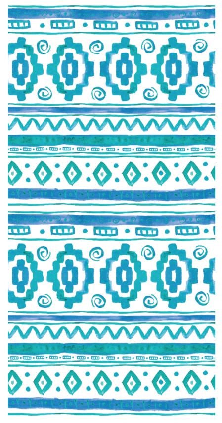 Lightweight Eco Towel - Tribal 2 Blue | KE Design | Travel Accessories | Thirty 16 Williamstown