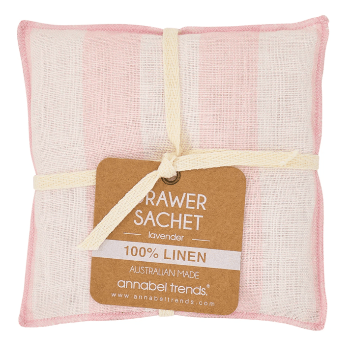Linen Drawer Sachet - Pink Stripes | Annabel Trends | Lavender Sachet | Thirty 16 Williamstown