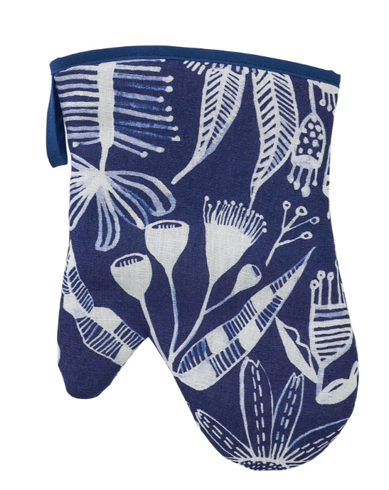 Linen Oven Mitt - Navy Natives | Annabel Trends | Aprons, Mitts & Tea Towels | Thirty 16 Williamstown