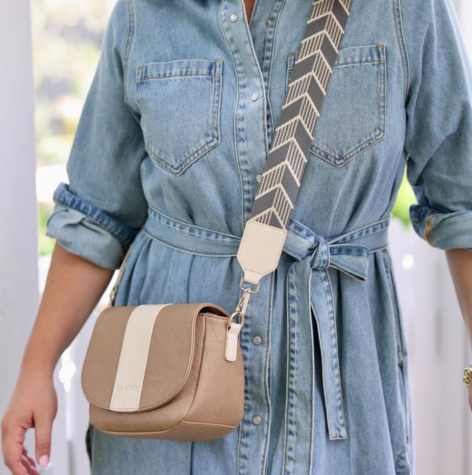 Lizzie - Caramel/Chalk | Liv &amp; Milly | Handbags | Thirty 16 Williamstown