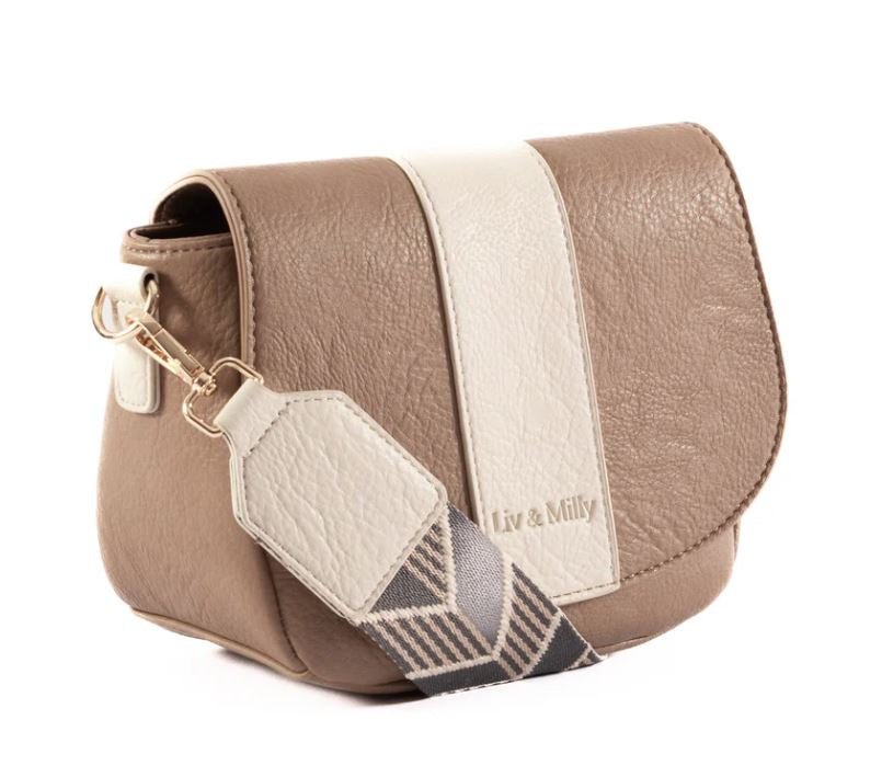 Lizzie - Caramel/Chalk | Liv &amp; Milly | Handbags | Thirty 16 Williamstown