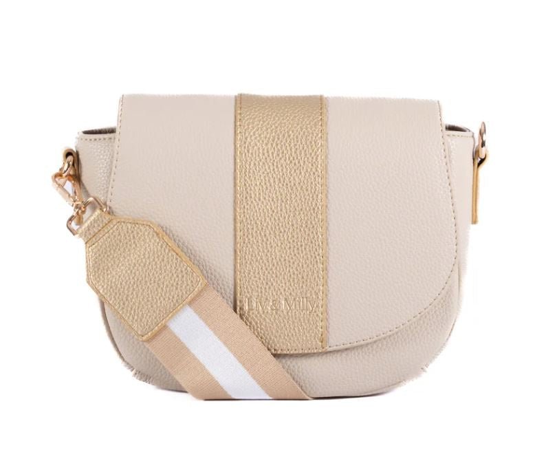 Lizzie - Cream/Gold | Liv & Milly | Handbags | Thirty 16 Williamstown
