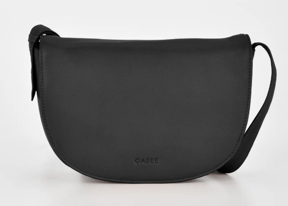 Louise Leather Flap over Crossbody Bag - Black | Gabee | Leather Bags | Thirty 16 Williamstown