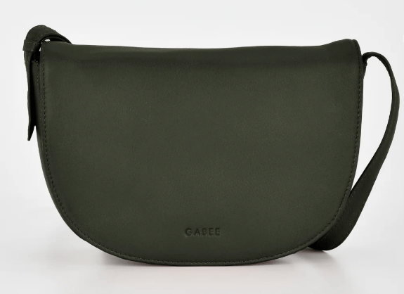 Louise Leather Flap over Crossbody Bag - Olive | Gabee | Leather Bags | Thirty 16 Williamstown