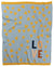 Love Heart Baby Blanket - Dusky Blue/Camel | Indus | Bedding, Blankets & Swaddles | Thirty 16 Williamstown