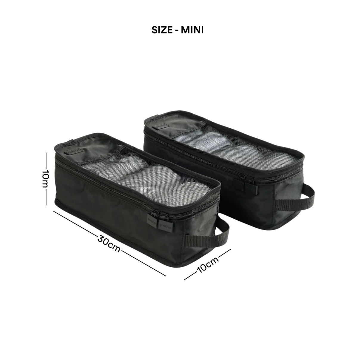 Luggage Organiser Mini 2 Pack - Black | Lapoche | Travel Accessories | Thirty 16 Williamstown