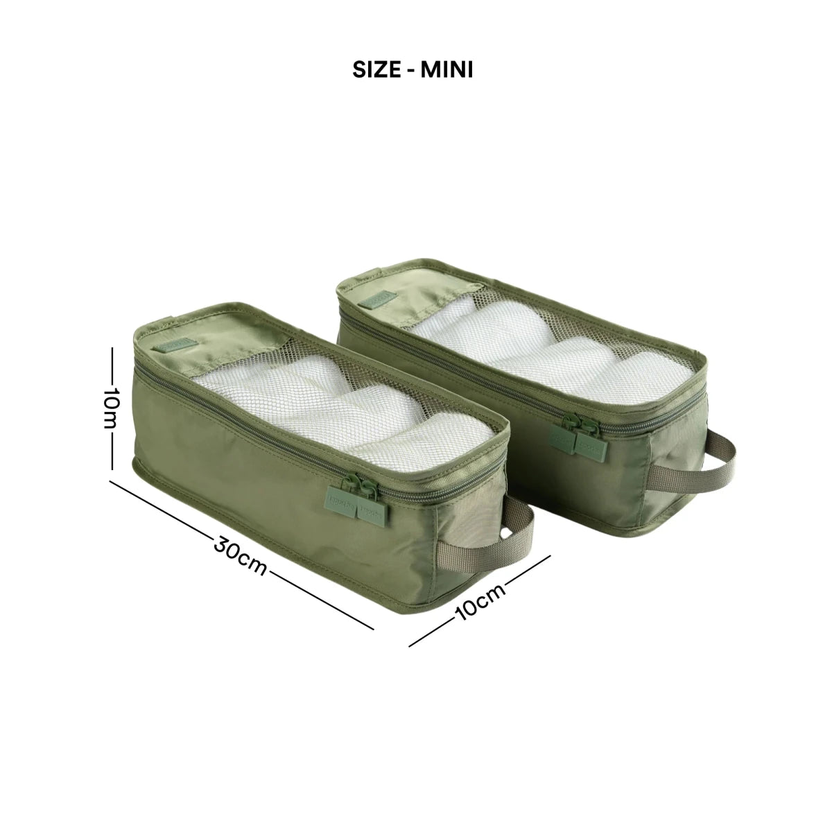 Luggage Organiser Mini 2 Pack - Olive | Lapoche | Travel Accessories | Thirty 16 Williamstown