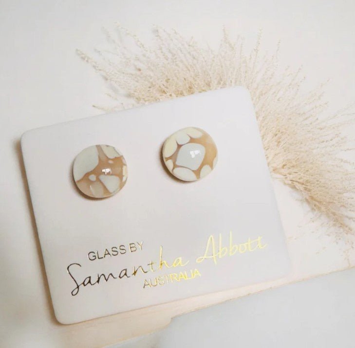 Luxe Lace Glass Stud Earrings | Samantha Abbott | Jewellery | Thirty 16 Williamstown