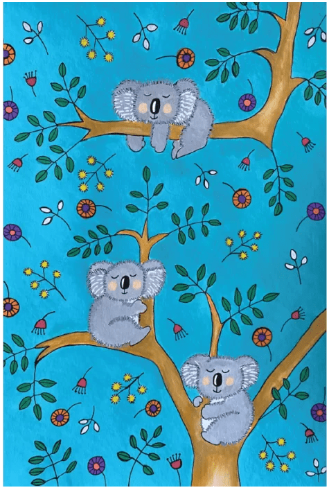 Luxury Non Smear Tea Towel - Koala Capers | KE Design | Aprons, Mitts & Tea Towels | Thirty 16 Williamstown
