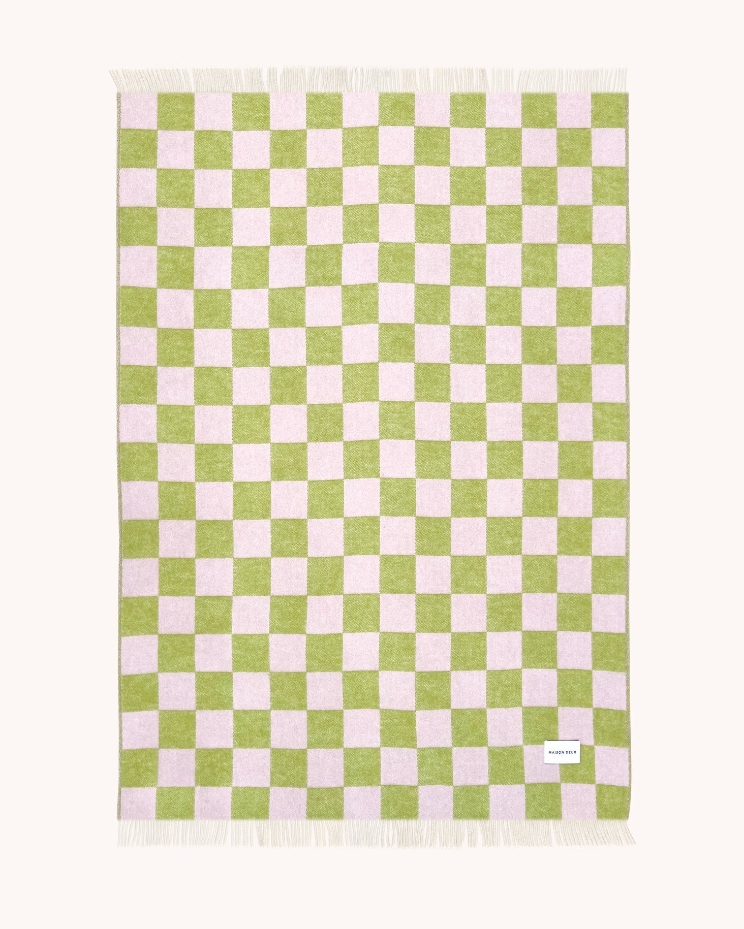 Checkerboard Blanket - Kiwi Pink
