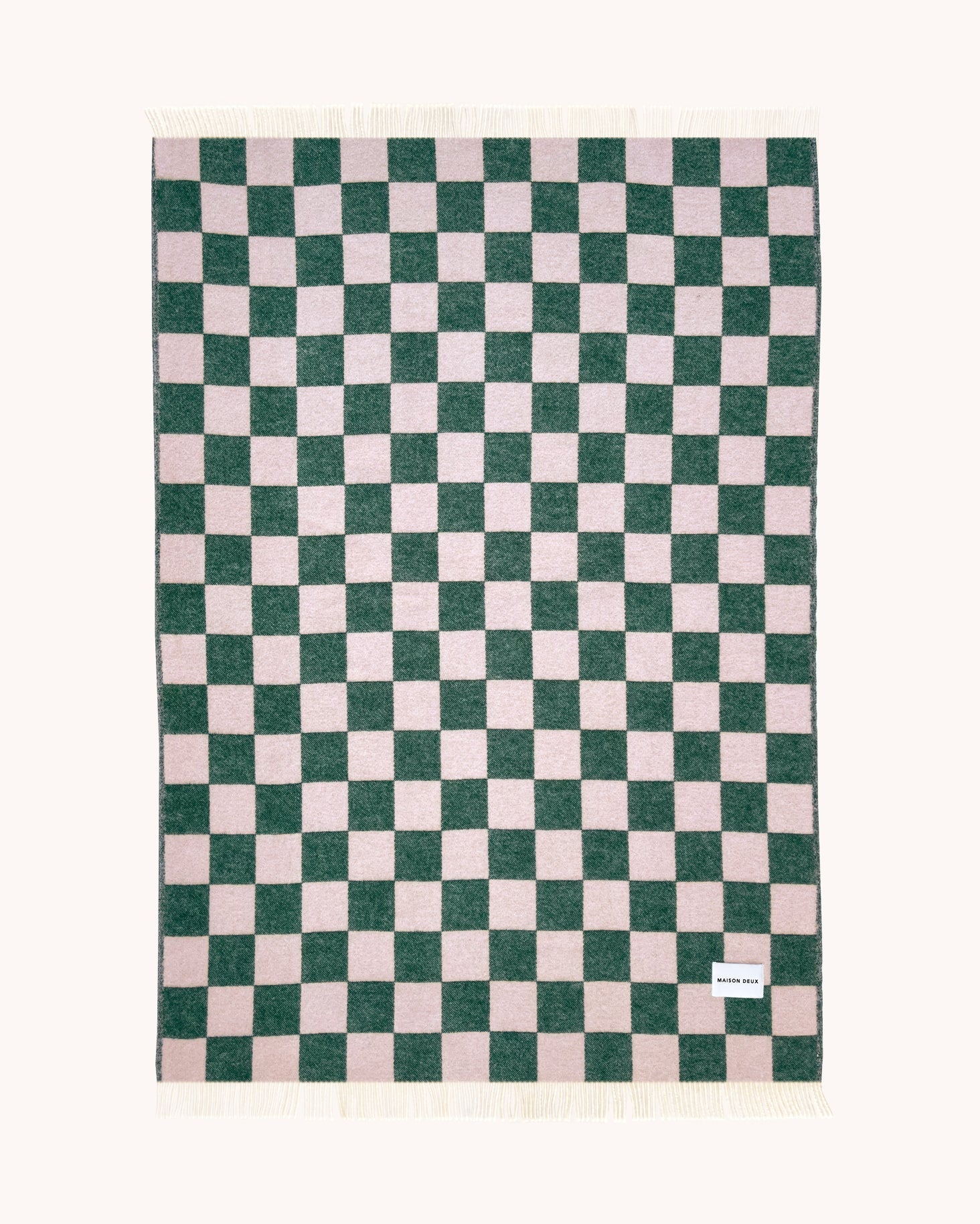 Checkerboard Blanket - Green Pink
