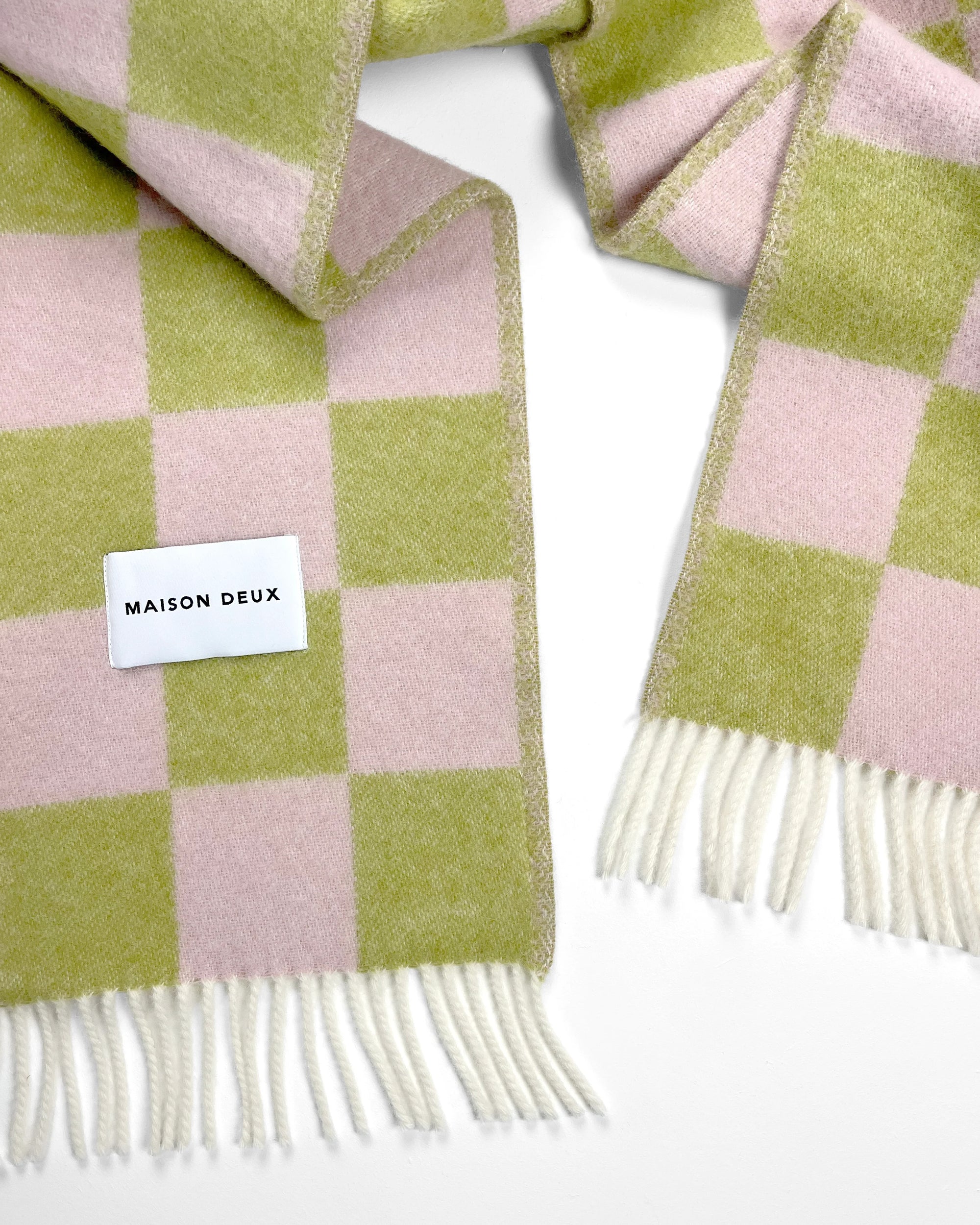 Checkerboard Blanket - Kiwi Pink