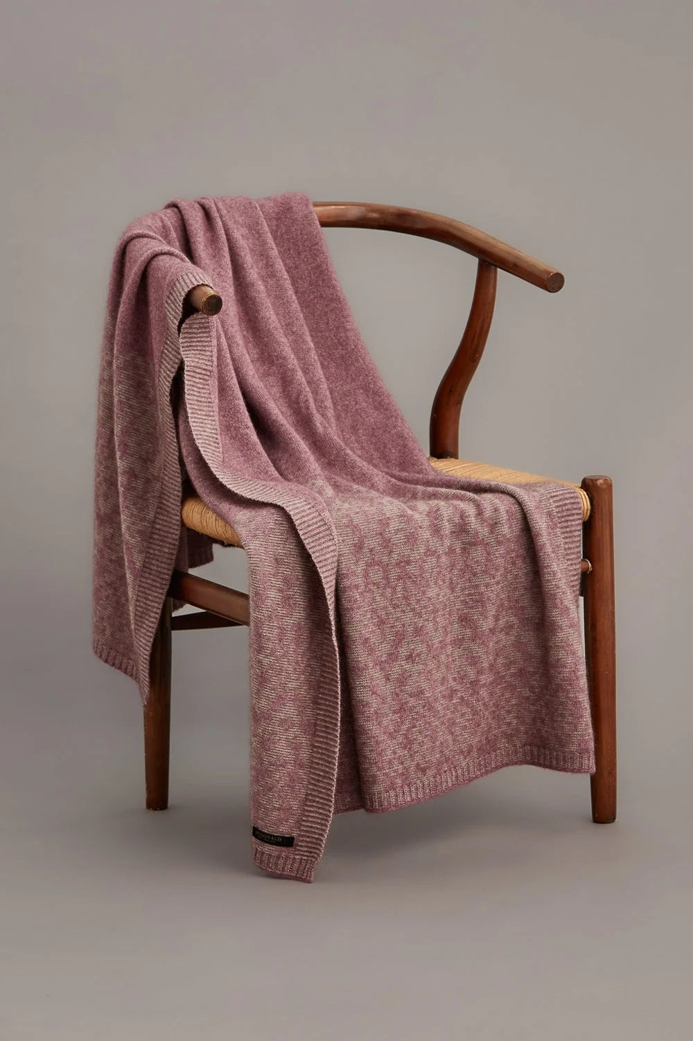 Fair Isle Blanket - Heather/Mocha