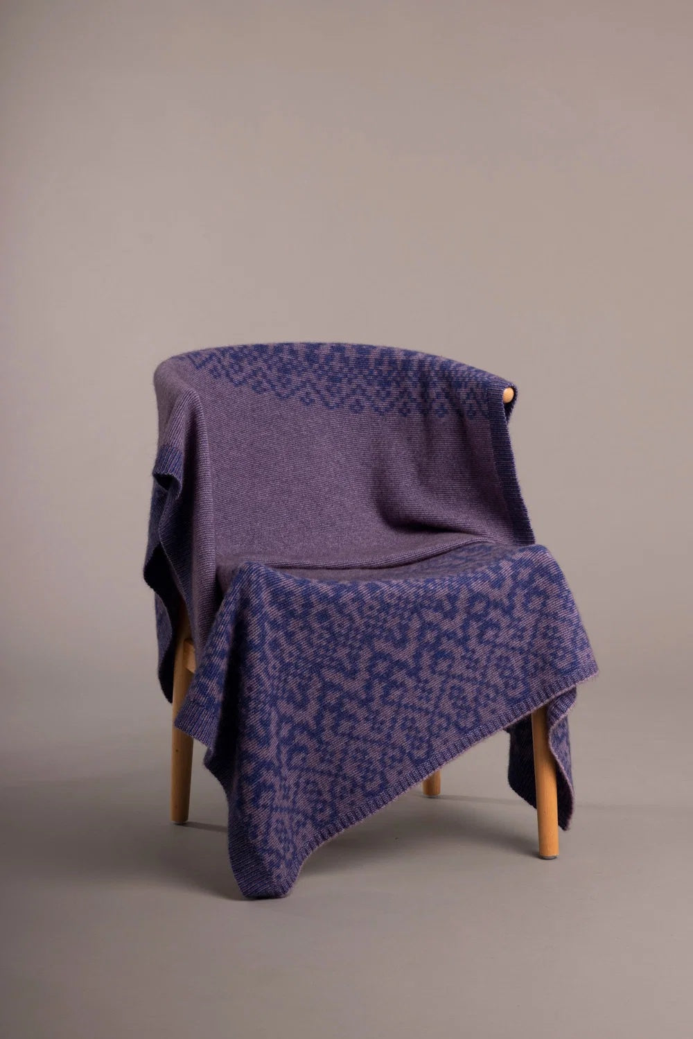 Fair Isle Blanket - Lilac/Cobalt